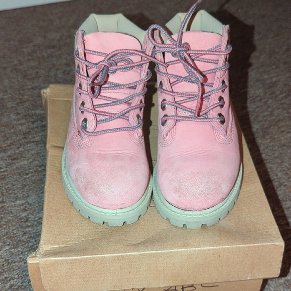 🩷 Timberland Kids Pink Boots | Toddler 8 - Picture 14 of 15